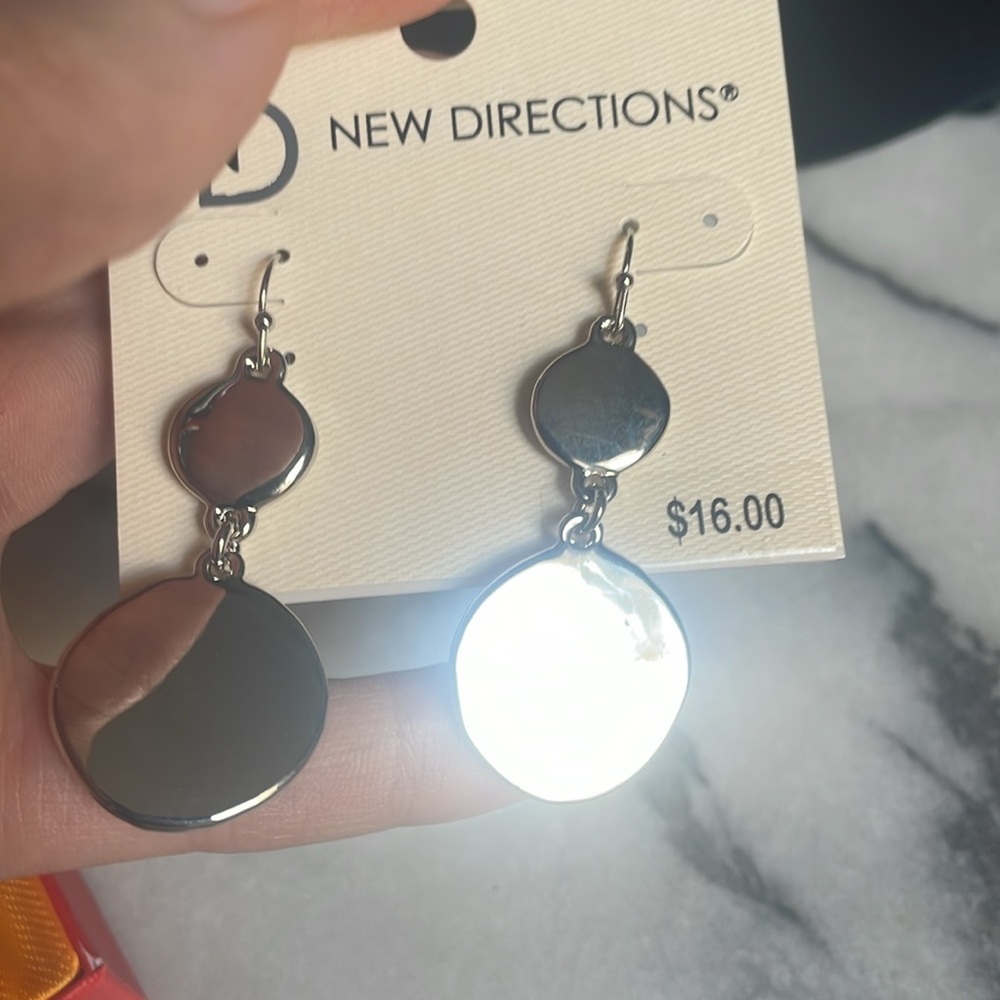 New Directions Silver Dangle Earrings
